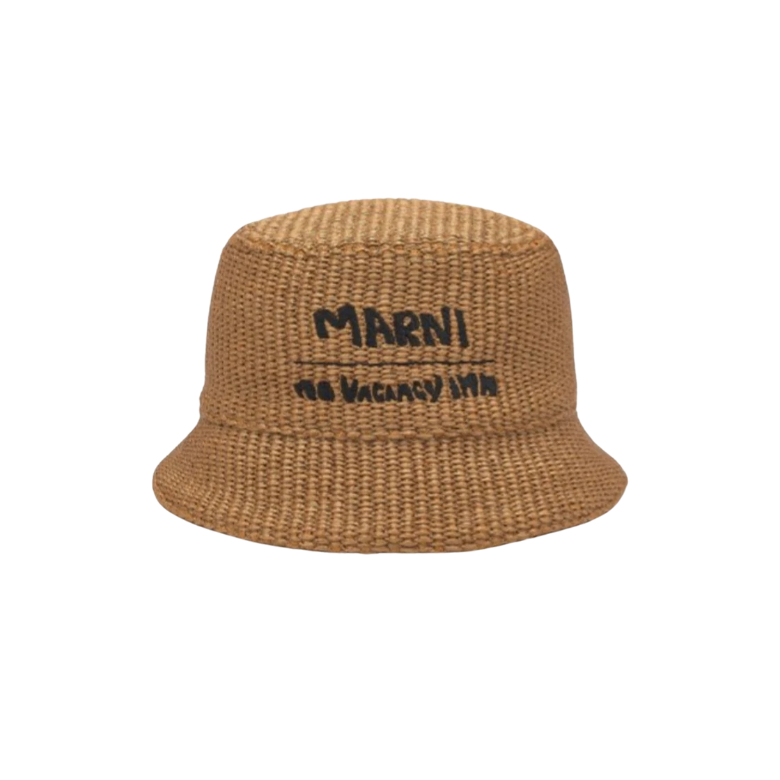 Marni x No Vacancy in Raffia Bucket Hat Caramel