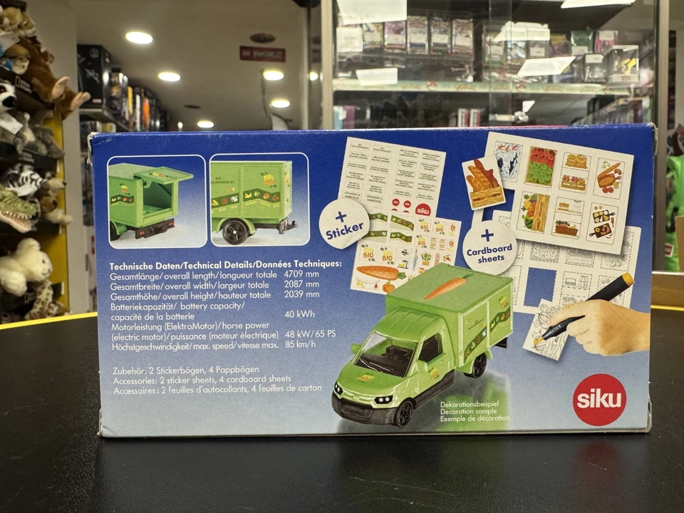 SIKU 1941- FURGONE PER CONSEGNE DI PRODOTTI BIO FRESCHI - SCATOLA ROVINATA - Immagine 4 di 4