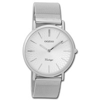 Oozoo Damen Armbanduhr Silber Analog C9341 Vintage Series Edelstahl UOC9341