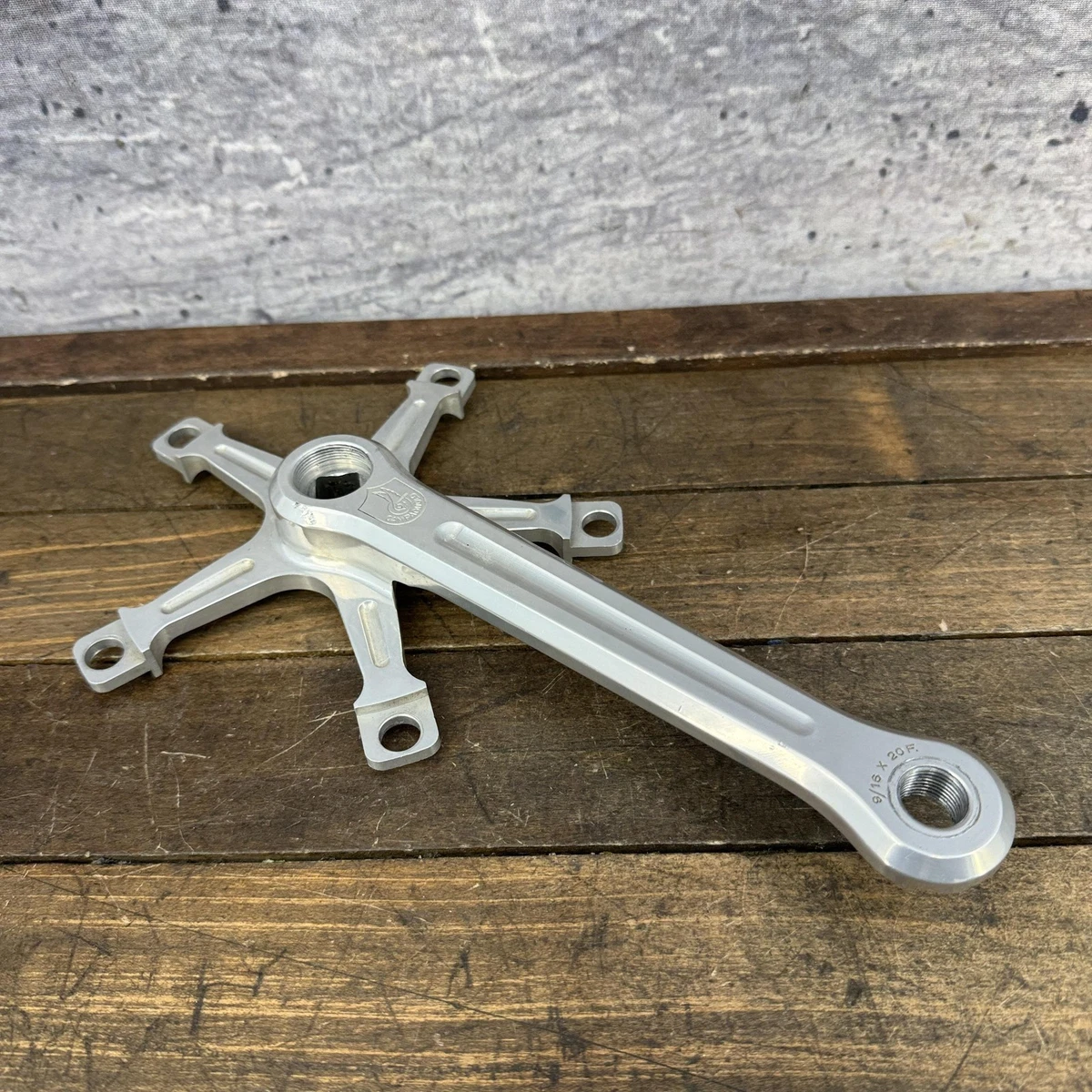 Pédalier Vintage SOLIDA Chromé, Têtes De Gaulois, Pour Vélo Ancien