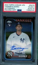 Yoendrys Gomez Card 2024 Topps Chrome Update Autograph #Rayg PSA 4