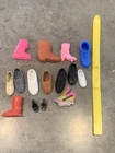 Vintage Lot Of Single Shoes Barbie And Ken