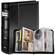 PUTNATRUE DVD Storage Binder, Leather CD Case 56 Discs 28 Booklet PT-CDBINDER-1P
