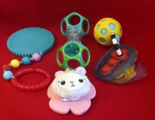 Rattle, Rattle Bracelet  2 Teething Toys  VG Condition 3-12 Mo's.