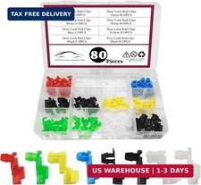 80PCS Door Lock Rod Car Clips Assortment Kit, Door Install Clips, Tailgate Handl