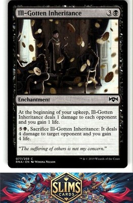 Magic the Gathering MTG Ravnica Allegiance Ill-Gotten Inheritance #77