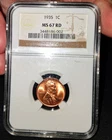 1935 Lincoln Cent Rare MS 67 Red.!!!!