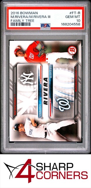 2016 Bowman Stammbaum #FT-R Mariano Rivera-Mariano Rivera III POP 1 PSA 10