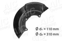 Spritzblech Bremsscheibe Aic 56017 Stahlblech FüR Vw Transporter Multivan T4 Bus