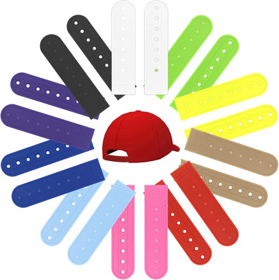 10 Pairs Snapback Strap Covers Hat Size Extender, 7-Hole Adjustable Hat Buckle R