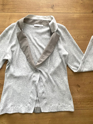 Fabiana Filippi Jacke Sweat Jacke  in gr.38,40..grau weiß beige