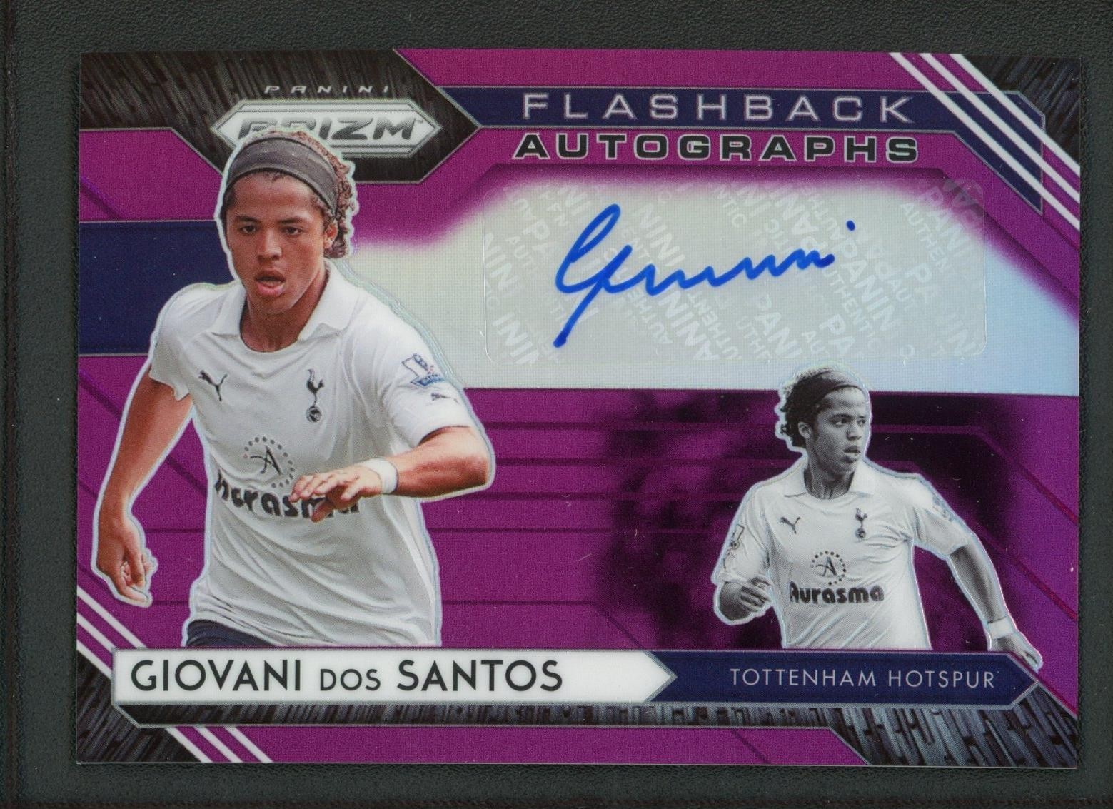 2020-21 GIOVANI DOS SANTOS 56/99 AUTO PANINI PRIZM PREMIER LEAGUE FLASHBACK view 1