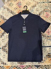 Chaps Golf Polo Shirt Mens Large Navy Blue Quick Dry Moisture Wicking NWT