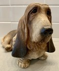 Sandicast Basset Hound Dog 1984 Statue Sandra Brue Door Stop Sculpture Handpaint