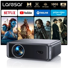 Lareser A1 Projector 4K 1000ANSI Official Netflix Linux Native 1080P Auto Focus/