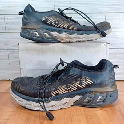 Hoka One One Arahi Shoes Men 13 Midnight Navy Metallic Gold Running Trainer Blue
