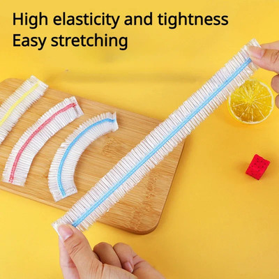 Colorful Disposable Food Cover Dust Food Grade Fresh Lids Elastic Plastic Wrap S
