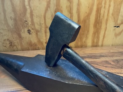 CHAMPION Blacksmith Anvil/Forge 3/4   Top Fuller Forming Hammer Metal Work VG!