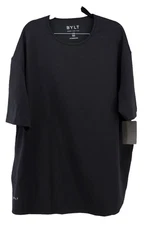 BYLT Shirt Mens XXXL Drop Cut Lux T-Shirt Gym Performance Active Black 3XL New *