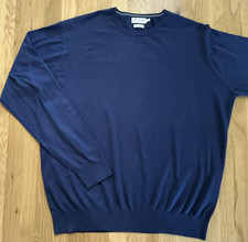 Peter Millar Crown Soft Sweater Men  s XL Blue Cotton Silk Crewneck Pullover