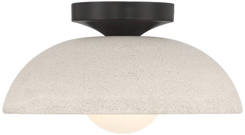 Possini Euro Positano 14" Wide Gray Cement Ceiling Light - Picture 6 of 10