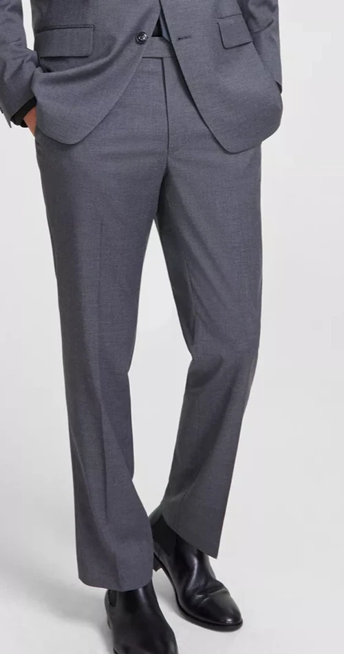 Perry Ellis Suit Men's Jacket 40S 33x30 Pants Gray Solid Modern Fit NWT - Image 4 of 4