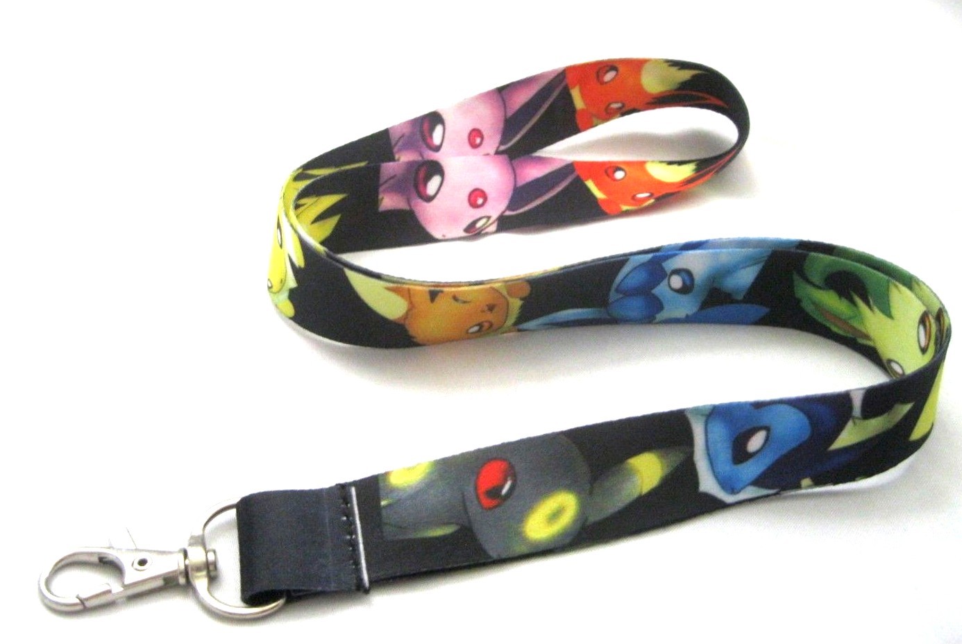 pokemon lanyard card holder Bulbasaur 001 Exclusive with ID Badge & PVC Rubber Charm : Office Products designed with a Kanji logo and colorful Pikachu graphic Pokemon Pikachu & Eevee Desserts