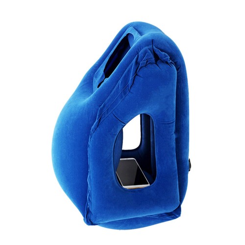 Inflatable Air Travel Pillow Airplane Office Nap Rest Neck Head Chin Cushion - 第 11/23 張圖片