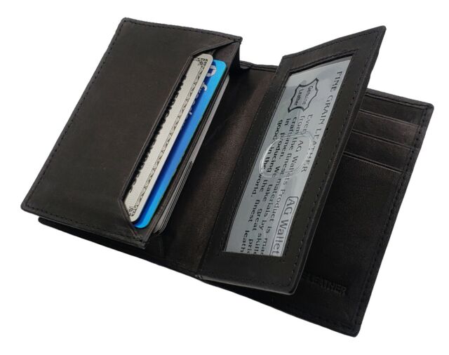 plakboek Huiswerk maken begaan Mens Expandable Genuine Leather Credit/business Card Holder and ID Flap  Wallet for sale online | eBay