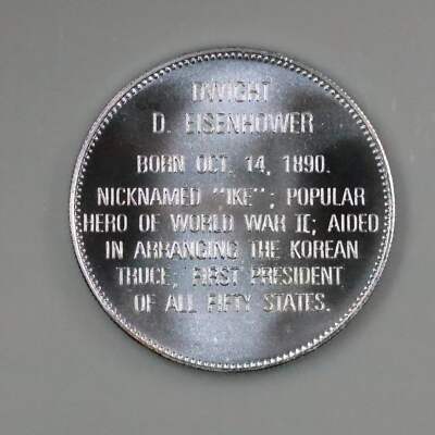 Franklin Mint Presidential Commemorative Sterling Silver Medal