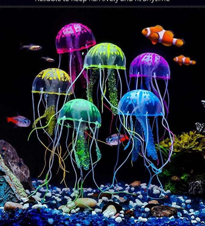 Floating Jellyfish Aquarium Decoration 6Pcs Jellyfish Aquarium
