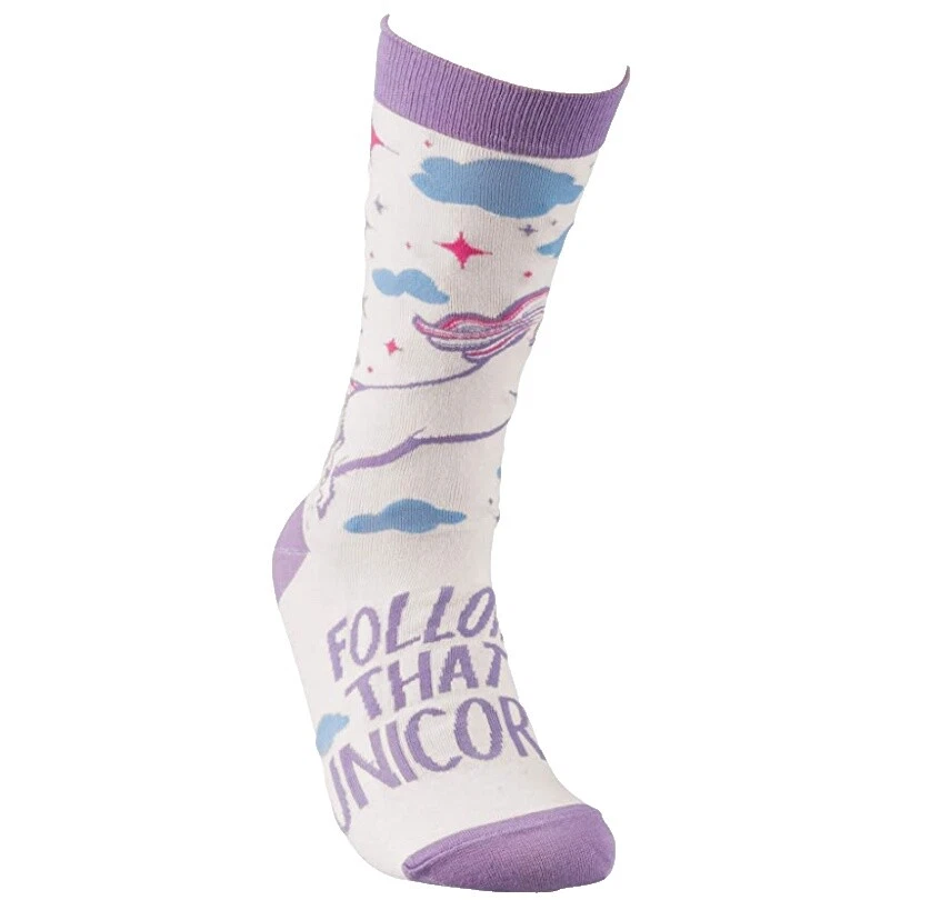 Calcetines para mujer de unicornio de mezcla de algodón