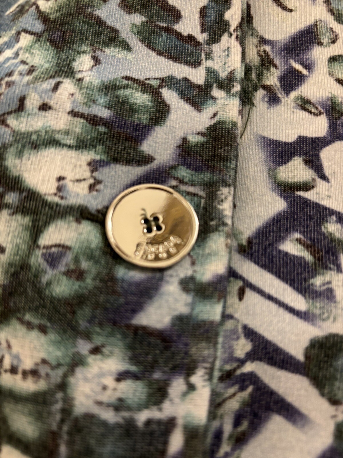 Escada Blue Pattern Blazer Medium - image 11