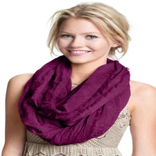 CJ Apparel Purple Mobius Infinity Scarf Seconds Snood Cowl Shawl Pashmina *NEW*