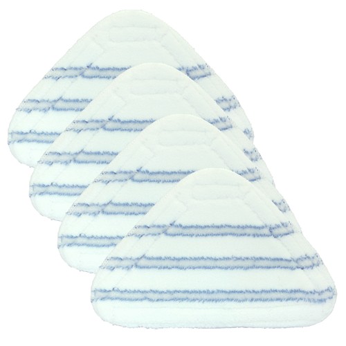 4-Pack Microfibre Steam Mop Pad Replacements - Compatible With Bush SMB1501UK & SMB1501 - Extra Absorbent Floor Cleaner Pads