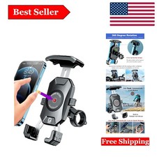 Sturdy Motorcycle Phone Holder - Fits 4''-7'' Smartphones with Easy One-Hand Use