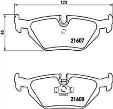 BRAKEWORLD  REAR BRAKE PADS BW511 FOR BMW 318 1.8 (E36) 91-98