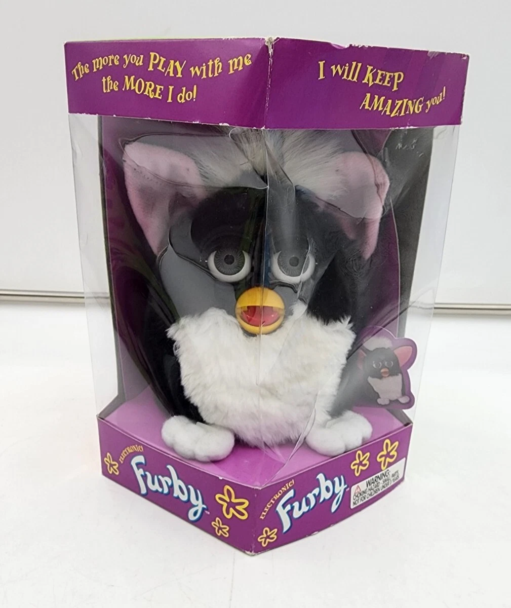 FURBY 1998 ORIGINAL 70-800 Black/White w/Grey Eyes! Damaged