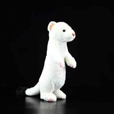 12.6"/32cm Simulation Stoat Plush Toy Stuffed Animal Ermine Soft Doll Kids Gifts