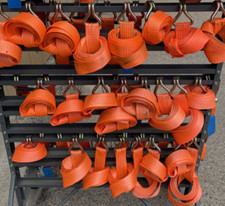 2 Pack 2"x 15' Ratchet Tie Down Straps Double J Hook 5000lbs Heavy Duty Orange