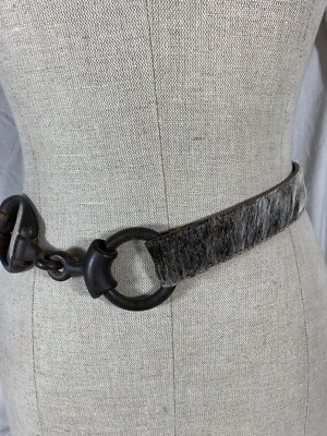 Genuine ALL SAINTS pony skin and leather chalk belt size  display picture 2