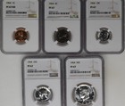 1964 5 Coin Proof Set PF 67 RD NGC