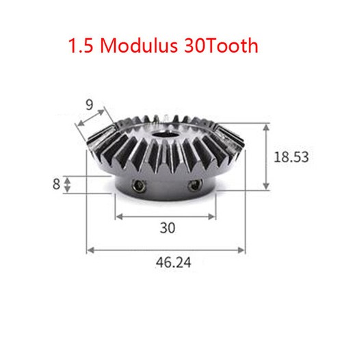 1 1.5 Modulus 20/30Tooth Bevel Gears 90° 1:1.5 Pairing Motor Transmission Gear - Imagen 10 de 10