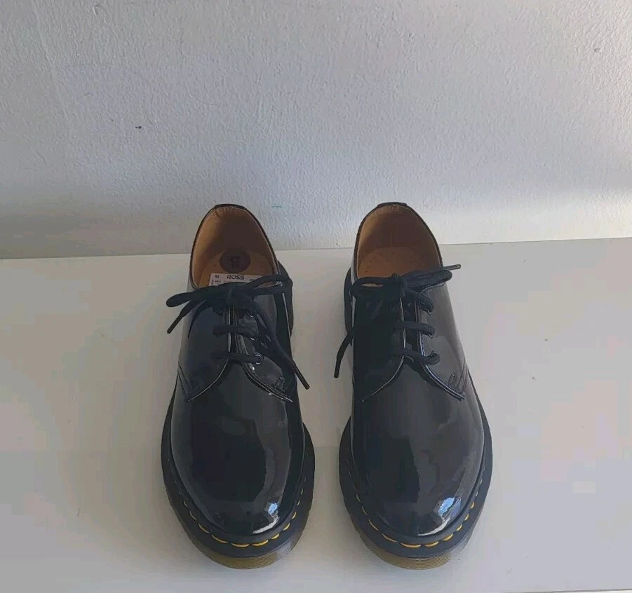 Dr. Martens Women's Black Patent Leather Oxford Lace-up Shoes Size 8