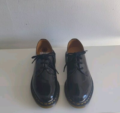 Dr. Martens Women's Black Patent Leather Oxford Lace-up Shoes Size 8