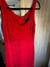 Rimini Red Sequined Evening Gown, Size 6, Worn Once, Excellent Condition