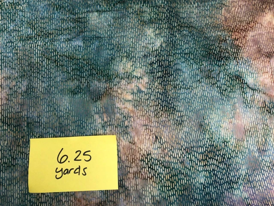 6.25 yards Batik Fabric Stripe with Pink Green, Beige, Peach, Forest, Magenta - Image 2 of 4