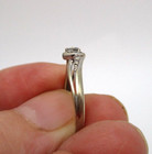 10K White Gold 7 Diamond Heart Promise Ring Size 5.25 [R197] — photo 5