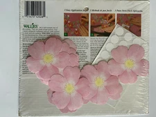 Wild Pink Rose Small Single Roses Petals 25 Wallies Cutout Stickers Decal Border