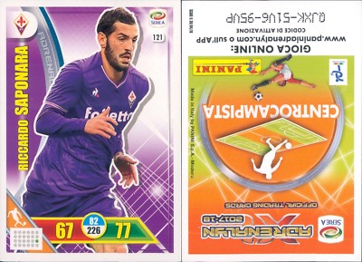 Card Adrenalyn Fußballer Panini 2017/18 FIORENTINA-SAPONARA-N.121-NEW-PERFECT